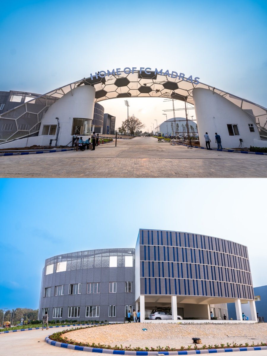 IFTWC's tweet photo. FC Madras are set to inaugurate their new 23 acres football center in Chennai. The facility includes floodlight football pitches, strength and conditioning centre, medical and recovery facilities, a multi-sport arena, and more! #FCMadras #IndianFootball ❤️ https://t.co/kYOlAiIgoe