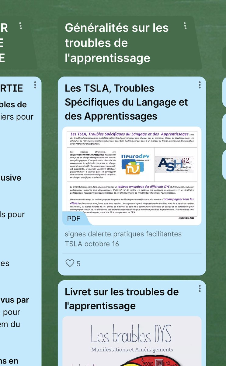 Pépite ⭐️

On l’adore, le padlet du collège ⁦<a href="/ServetAnnemasse/">Collège Michel Servet (Annemasse)</a>⁩ qui recense de très nombreuses ressources pour nos élèves à besoins spécifiques ❤️

Une vraie mine d’or ! Merci Bénédicte 🙏

padlet.com/mmetratnjek2/r…