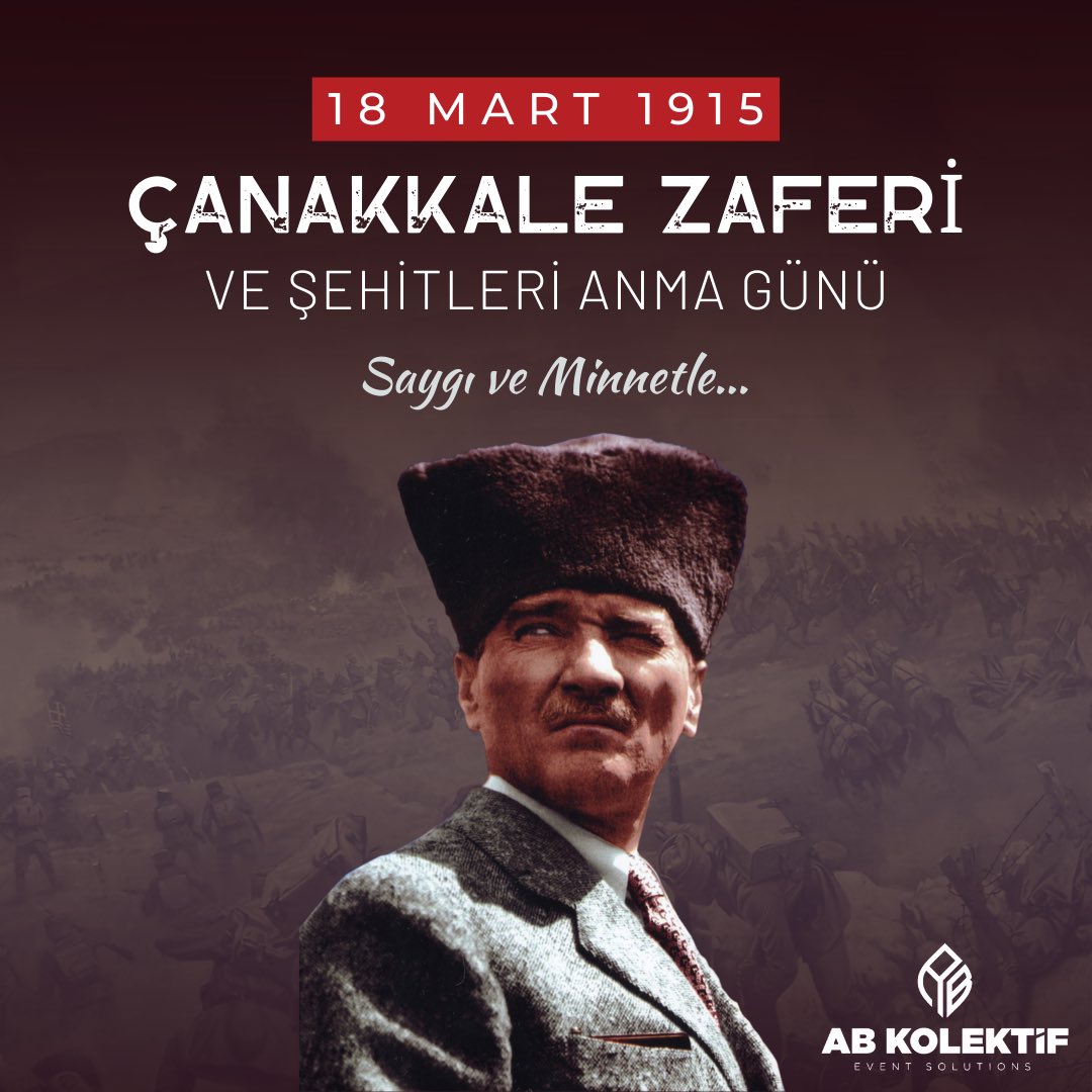 Gazi Mustafa Kemal Atatürk başta olmak üzere tüm şehitlerimizi rahmet, minnet ve saygıyla anıyoruz. 🇹🇷

#18MartÇanakkaleZaferi