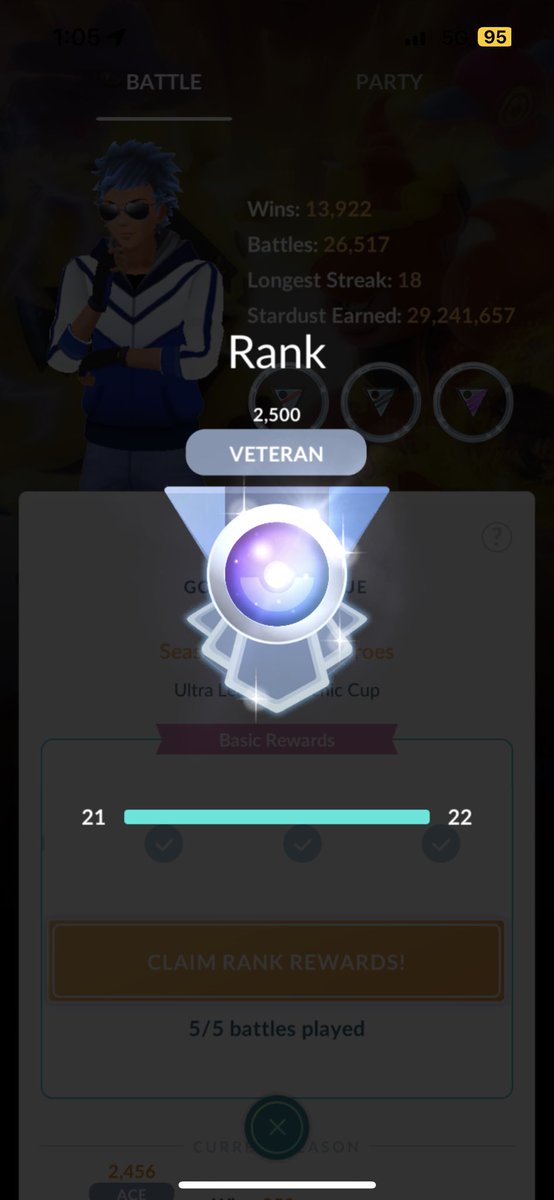 JoltyJon13's tweet photo. What a nice even number 🙌🏼 #GoBattleLeague #Veteranrank #keeponclimbing https://t.co/2Zb8h6pvtF