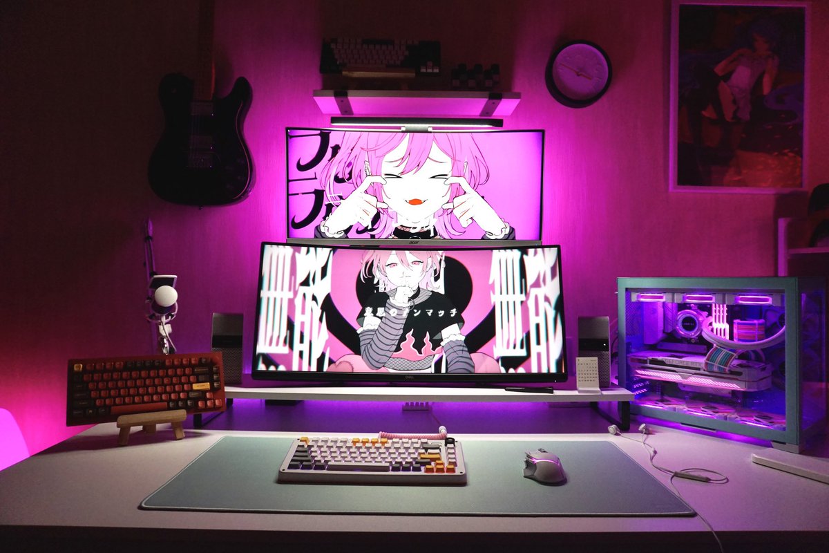 may_babystep's tweet image. 75%⌨️ばかり増えていく🫧

#desksetup 
#keychron #IQUNIX #HelloGanss