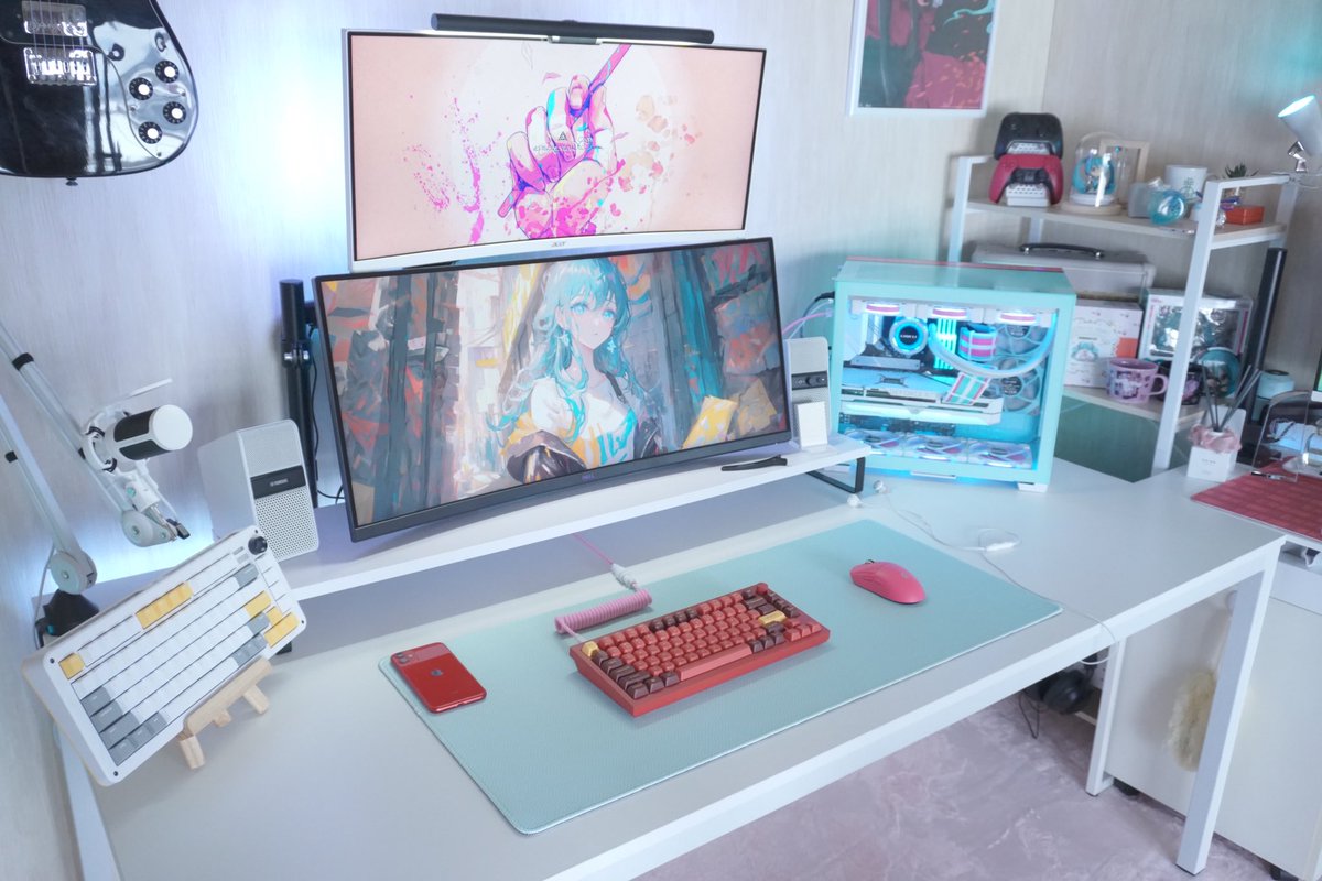 may_babystep's tweet image. 75%⌨️ばかり増えていく🫧

#desksetup 
#keychron #IQUNIX #HelloGanss