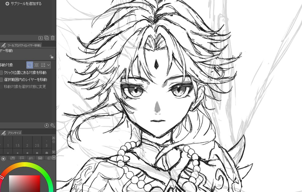 やっと一枚絵を描き始めた 