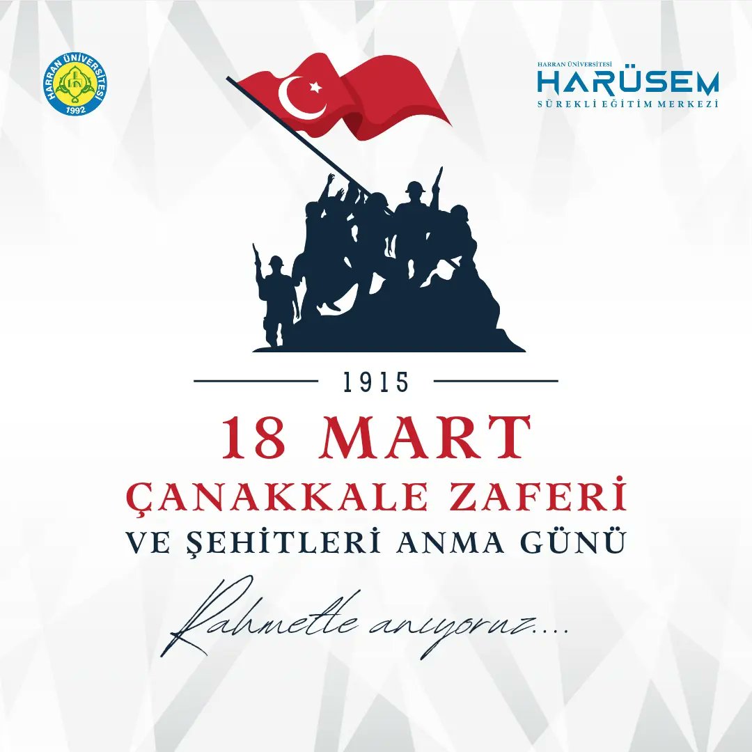 Toprağı vatan yapan şehitlerimizi saygı, minnet ve rahmet ile anıyoruz. 

18 Mart Çanakkale Zaferimiz kutlu olsun.
#18martcanakkalezaferi