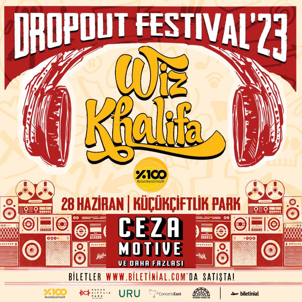 Wiz Khalifa, Dropout Festival’23 ile 28 Haziran’da bir kez daha KüçükÇiftlik Park’ta! ✨