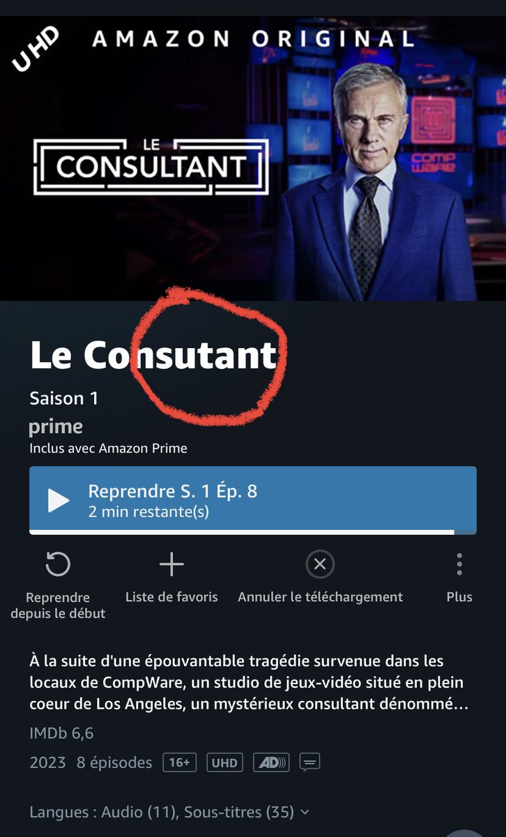 Eh <a href="/PrimeVideoFR/">Prime Video France</a> il ne manquerait pas une petite L.ettre ?;-)