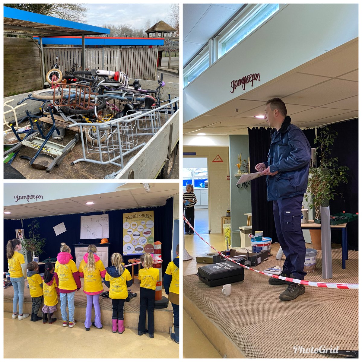 Mooi start van de metaalinzameling Jenaplanschool Heerde. Ouders en kinderen zetten zich in!