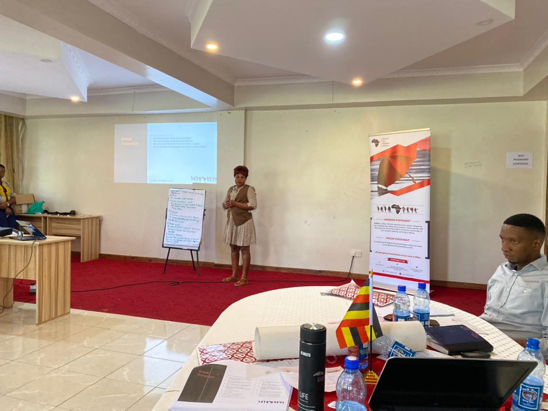 WOPEIN_UG's tweet photo. Our Executive Director is giving a group presentation on social protection of sex workers in the #ALESWA cohort 3 happening in Nairobi Kenya organized by @AfricaSexWork. Thanks @UnesoUganda for the opportunity. 
@trans_uganda @ServiceUganda @ogera_ug https://t.co/DWS2qE0HZC