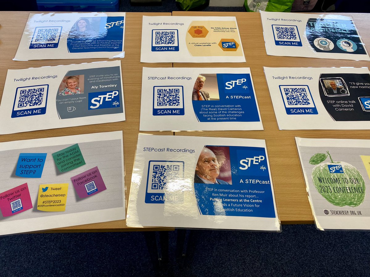 STeachersEP's tweet photo. Come and say hi at the STEP stall, pick up a gift, find out about previous recorded events and sign up for our AGM #STEP2023 #STEPconference2023 #forteachersbyteachers #CLPL https://t.co/bgbLWHJThn