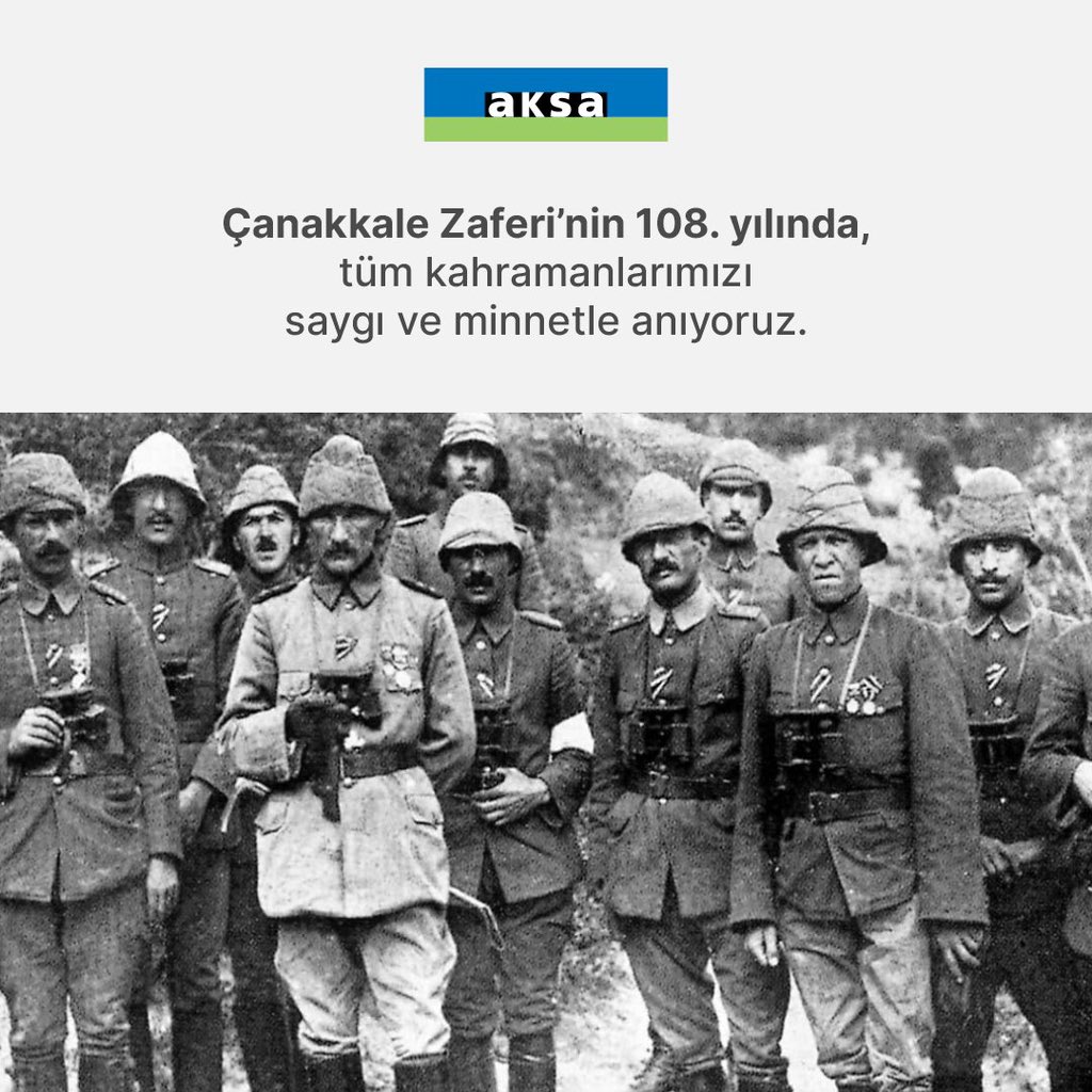 Aksa_Cukurova's tweet photo. Çanakkale Zaferinin 108. yıldönümünde, Gazi Mustafa Kemal Atatürk'ü ve bu vatan için canını feda eden tüm kahramanlarımızı saygı ve minnetle anıyoruz. https://t.co/RIqeFhHTe9