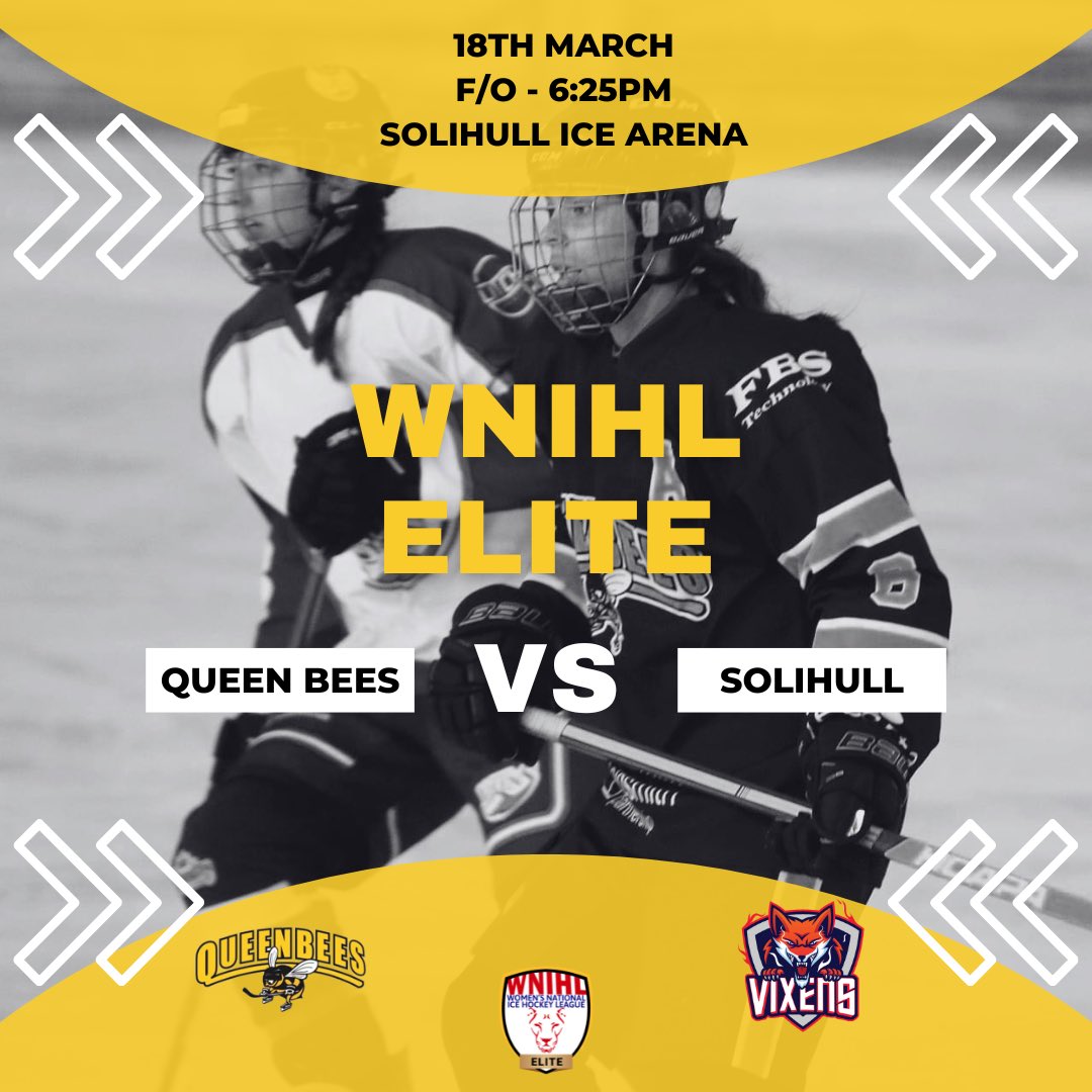 Tonight, we’re in Solihull! 

Let’s go QB’s 🐝. 

#QueenBees | #WomensHockey
