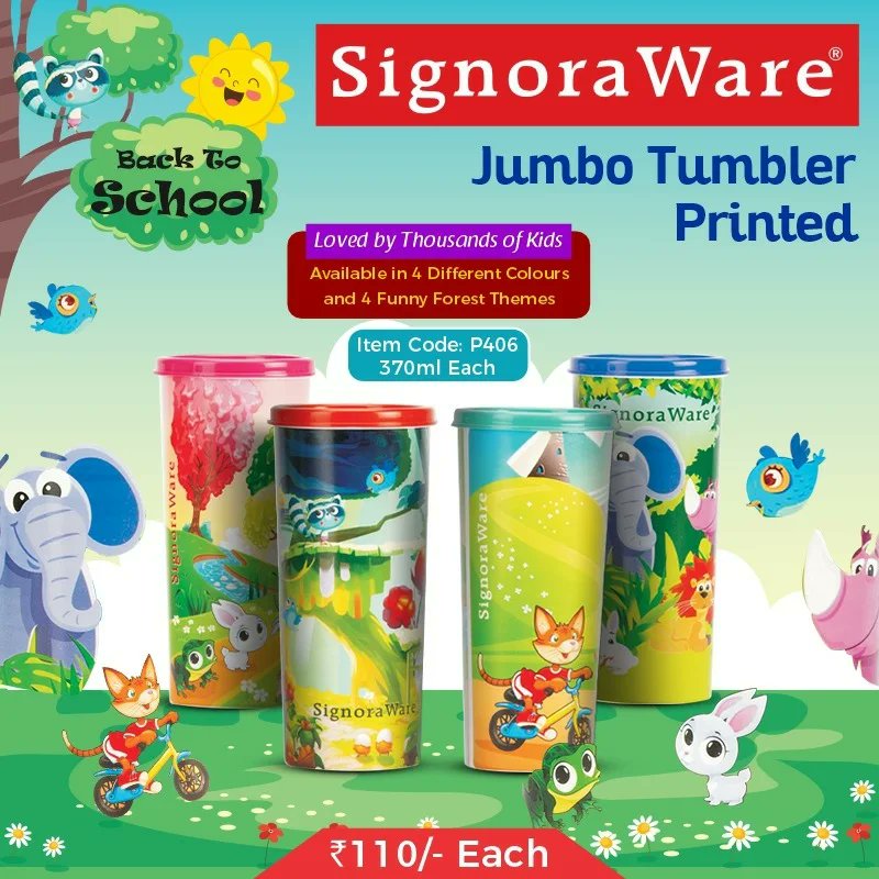 SignoraWare's tweet photo. Back To School🎒👩‍🏫🏫🚌

Choose the Best for your Kids🧒🧒

Stylish Jumbo Tumbler Printed with Funny Jungle Characters

#signoraware #jumbotumbler #printedtumbler #plastictumbler #tumbler #cartooncharacter #plasticlid #qualitytumbler #watertumbler #safeplastic #leakproof https://t.co/FxWLNhWM0J