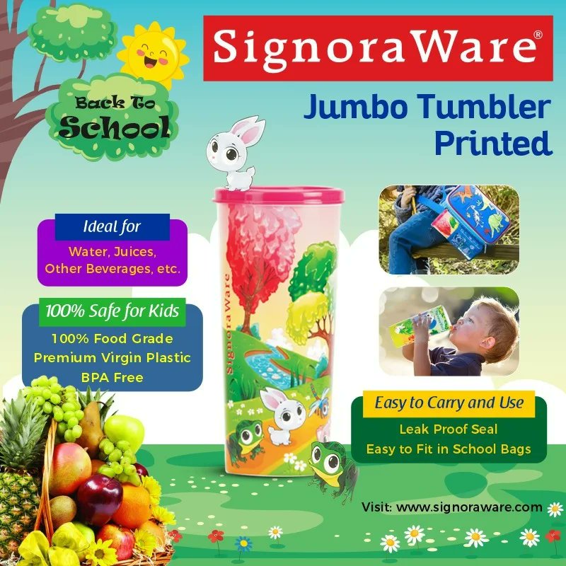 SignoraWare's tweet photo. Back To School🎒👩‍🏫🏫🚌

Choose the Best for your Kids🧒🧒

Stylish Jumbo Tumbler Printed with Funny Jungle Characters

#signoraware #jumbotumbler #printedtumbler #plastictumbler #tumbler #cartooncharacter #plasticlid #qualitytumbler #watertumbler #safeplastic #leakproof https://t.co/FxWLNhWM0J