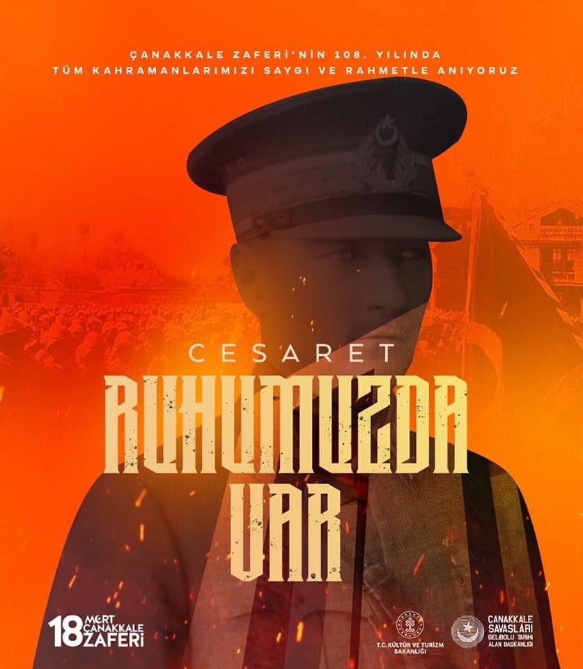#ÇanakkaleZaferi’nin 108. yıl dönümünde, Gazi Mustafa Kemal ATATÜRK ve silah arkadaşları başta olmak üzere tüm şehitlerimizi rahmet ve minnetle anıyoruz. 🇹🇷

#18Mart #ÇanakkaleGeçilmez
