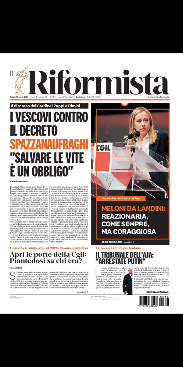 AglAbruzzi's tweet photo. Oggi su @ilriformista " #Piantedosi sapeva dell'uomo misterioso? " https://t.co/zvf1cUZfMA