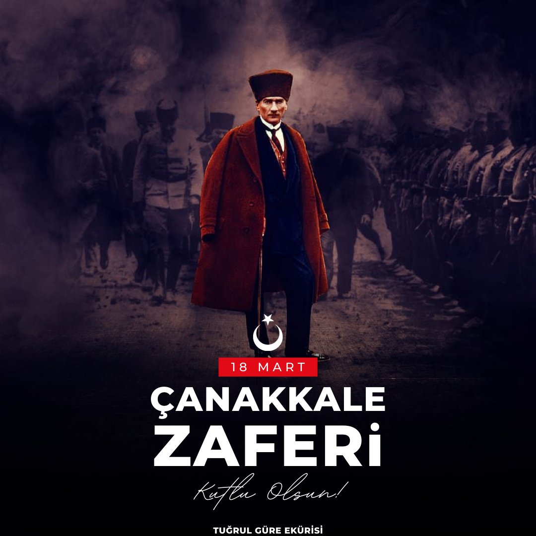 🇹🇷 Çanakkale Zaferi’nin 108. yıl dönümünde, Gazi Mustafa Kemal Atatürk başta olmak üzere, vatanımız uğruna canını ortaya koyan aziz şehitlerimizi saygı ve minnetle anıyoruz. 🇹🇷