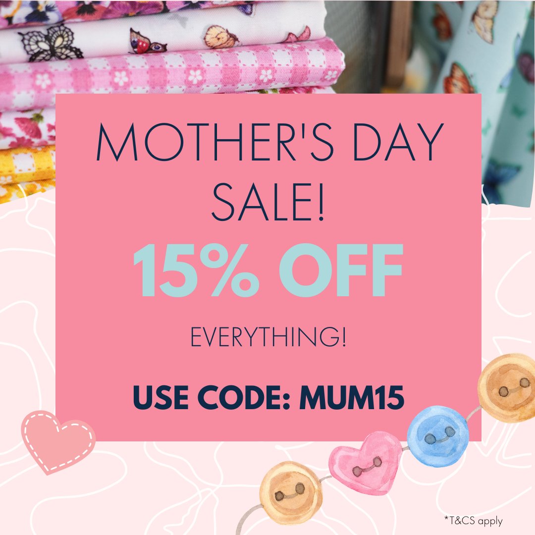 PlushAddict's tweet image. We&apos;re gifting you 15% OFF this Mother&apos;s Day 🛍 Get 15% OFF everything with code: MUM15

Ends tomorrow!

bit.ly/40cUQ6V

#fabricsale #mothersday