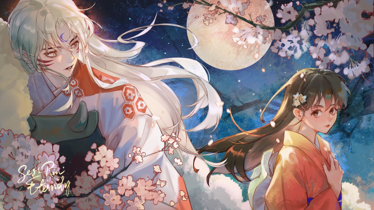 This is my contribution to the #SessRinEternity / #320生而爱铃72小时   72Hour Relay Race!
✨🌙lover🎐✨
有情人终成眷属

Please look forward to the works from the next contributor, SAKURA <a href="/suki12046911/">suki</a>
#3月20日殺りんデー
#sessrin 
#Sesshomaru
#犬夜叉