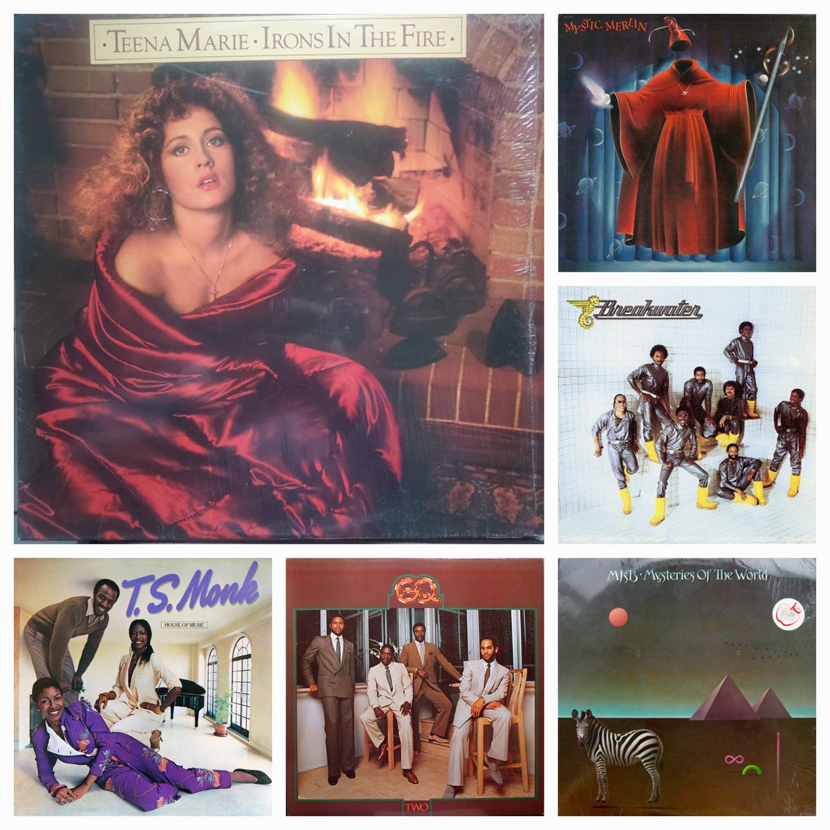 marcushayes001's tweet photo. A taster of my Weekend album selections, from 1980:
#TeenaMarie
#MysticMerlin
#Breakwater
#MFSB
#GQ
#TSMonk
💯% Soulful
💯% Funky https://t.co/PbHqLp78Md