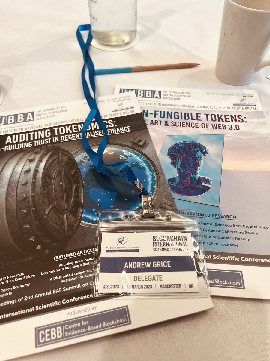 I’m looking forward to the British Blockchain Association conference today.  There is a wonderful list of research being presented and to be discussed