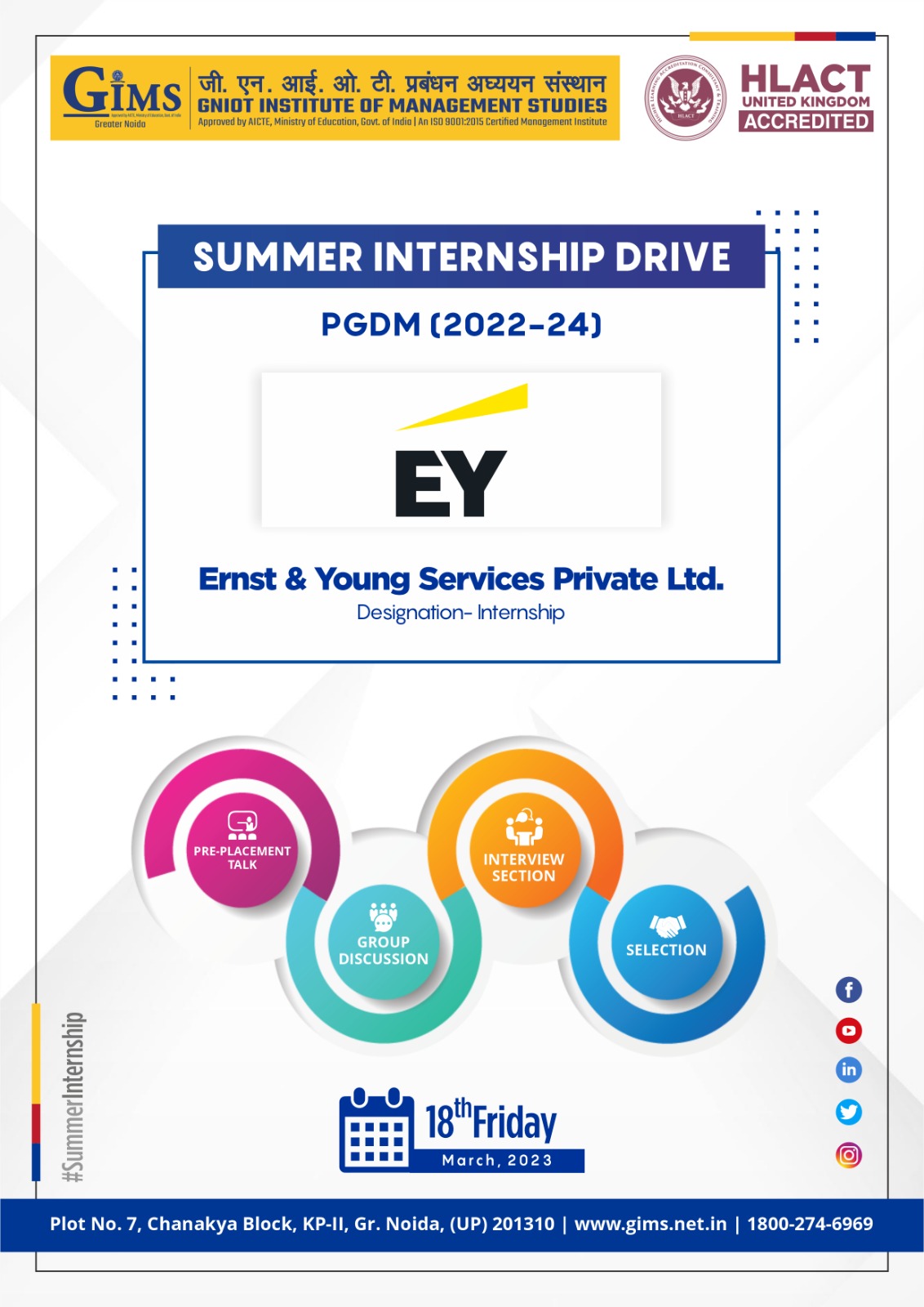 GIMS on Twitter "GIMS, Greater Noida, Ernst & Young Services