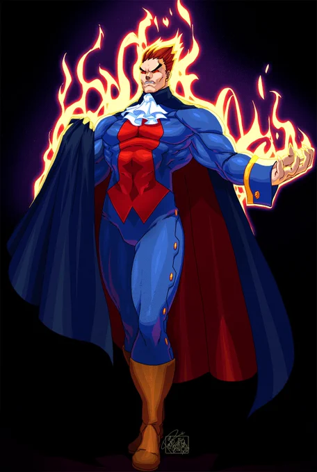 commission for electricdawgy on deviantart of Darkstalkers' Demitri 