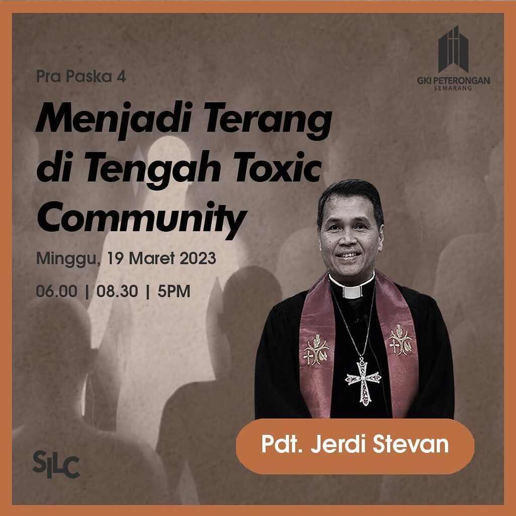 gkipeterongan's tweet photo. Pernahkan kita berada di sebuah komunitas yang katanya ‘toxic’?🤔
Kalau iya, apakah kita sudah bisa menjadi terang dalam komunitas tersebut?

Mari kita bersama-sama belajar dan merenungkan firman Tuhan dalam ibadah Pra Paska 4 pada MINGGU, 19 MARET 20… https://t.co/XLbTwPfrQV https://t.co/T1LIdIgqPG