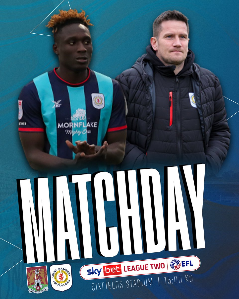 crewealexfc's tweet photo. 💙 𝐌 𝐀 𝐓 𝐂 𝐇 𝐃 𝐀 𝐘 💙

Back on the road to face Northampton Town 💪🔵

#CreweAlex https://t.co/eH8Ub395Jz