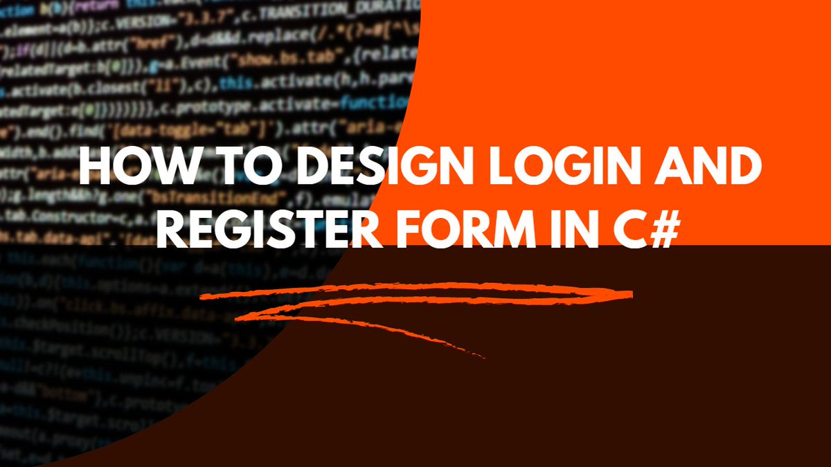 Hammad__Munir's tweet image. How To Design Login And Register Form In C#
youtu.be/QbIUHeybSQU
#C #CSharp #DesktopDevelopment #desktop