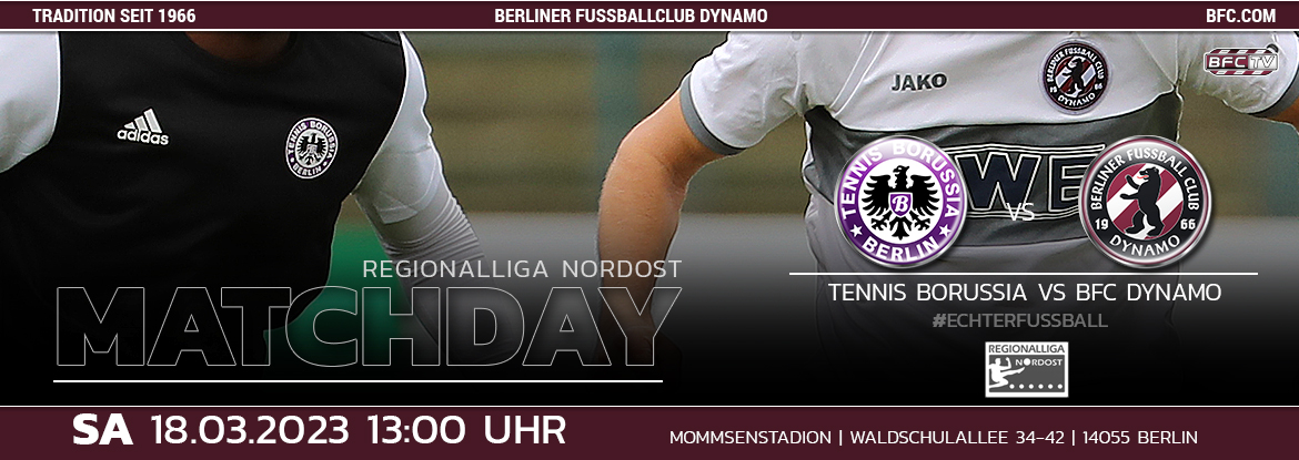 BFCDynamo's tweet photo. Einkaufen gehen oder doch lieber unseren #BFCDynano beim Auswärtsspiel bei @TennisBorussia unterstützen? Um 13 Uhr geht es im Mommsenstadion los, Tickets gibt es an der Tageskasse. #tebe #tebeBFC https://t.co/Lz4hsVL0gv