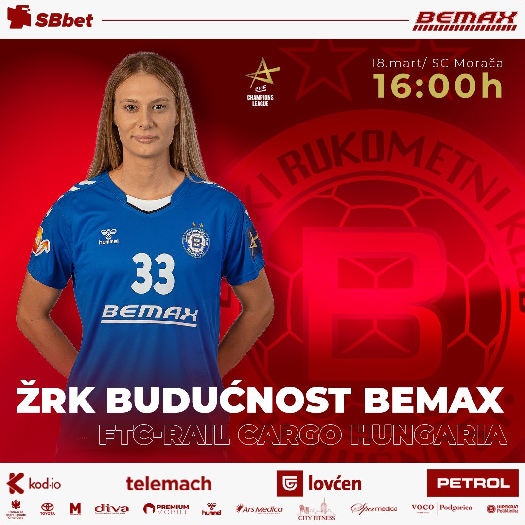 Rukometašice Budućnosti Bemax dočekuju mađarski FTC u Sportskom centru „Morača“ u prvom meču osmine finala EHF lige šampiona.