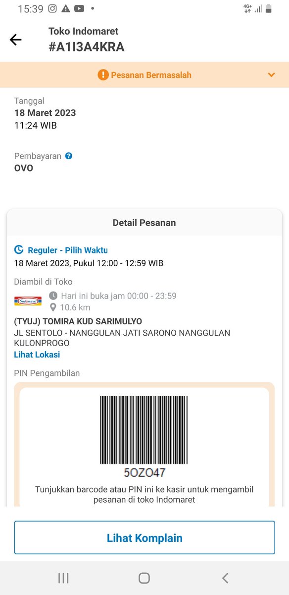 donytb's tweet photo. @Indomaret @KontakIndomaret @KlikIndomaret pesanan harusnya bs diambil jam 13.00, tapi diambil jam 15.30 belum juga disiapkan. Mesti nunggu 20 menit, terus apa gunanya belanja online pake klikindomaret? https://t.co/A4Mmf3hDbN