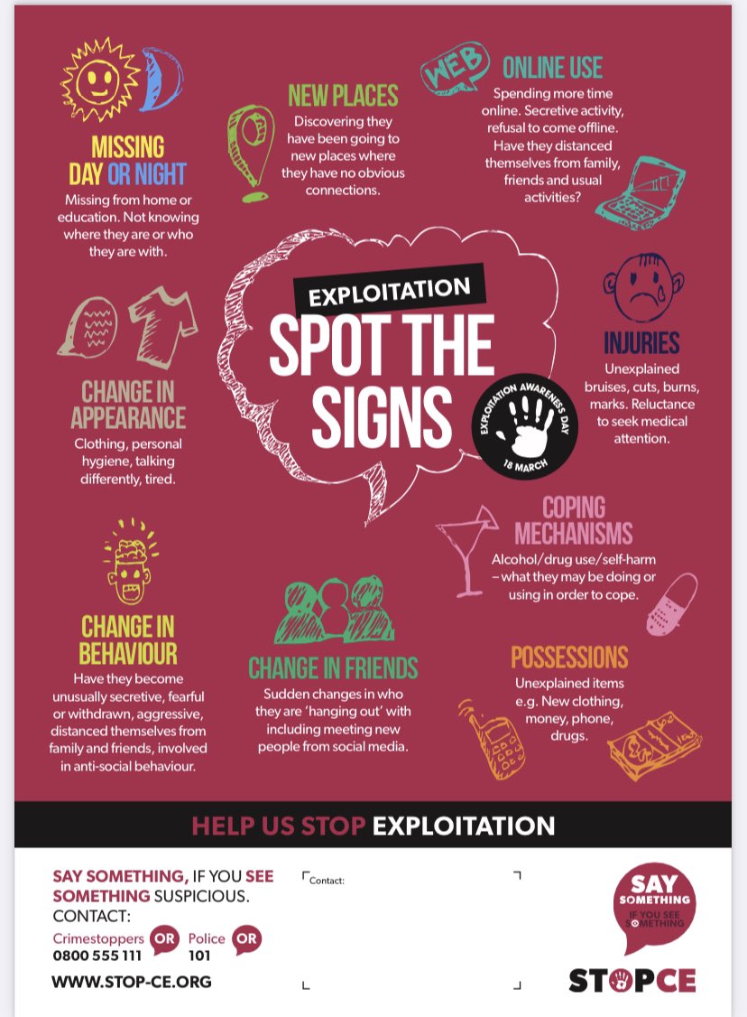 Louhamer (@loujhamer) on Twitter photo Today is #ChildExploitationDay Young people canβt find the words to tell us theyβre being exploited. Itβs our job to notice and #AskWhy #SpotTheSigns See below, print off for your teams and discuss in #supervision <a href="/WeAreLSCFT/">Lancashire & South Cumbria NHS Foundation Trust</a> <a href="/LSCICB/">Lancashire and South Cumbria ICB</a> <a href="/CSAP_LSAB/">CSAP & LSAB</a> <a href="/LancsFamilies/">Lancashire Family Safeguarding</a> <a href="/HCRGCareGroup/">HCRG Care Group</a> Today is #ChildExploitationDay Young people canβt find the words to tell us theyβre being exploited. Itβs our job to notice and #AskWhy #SpotTheSigns See below, print off for your teams and discuss in #supervision <a href="/WeAreLSCFT/">Lancashire & South Cumbria NHS Foundation Trust</a> <a href="/LSCICB/">Lancashire and South Cumbria ICB</a> <a href="/CSAP_LSAB/">CSAP & LSAB</a> <a href="/LancsFamilies/">Lancashire Family Safeguarding</a> <a href="/HCRGCareGroup/">HCRG Care Group</a>