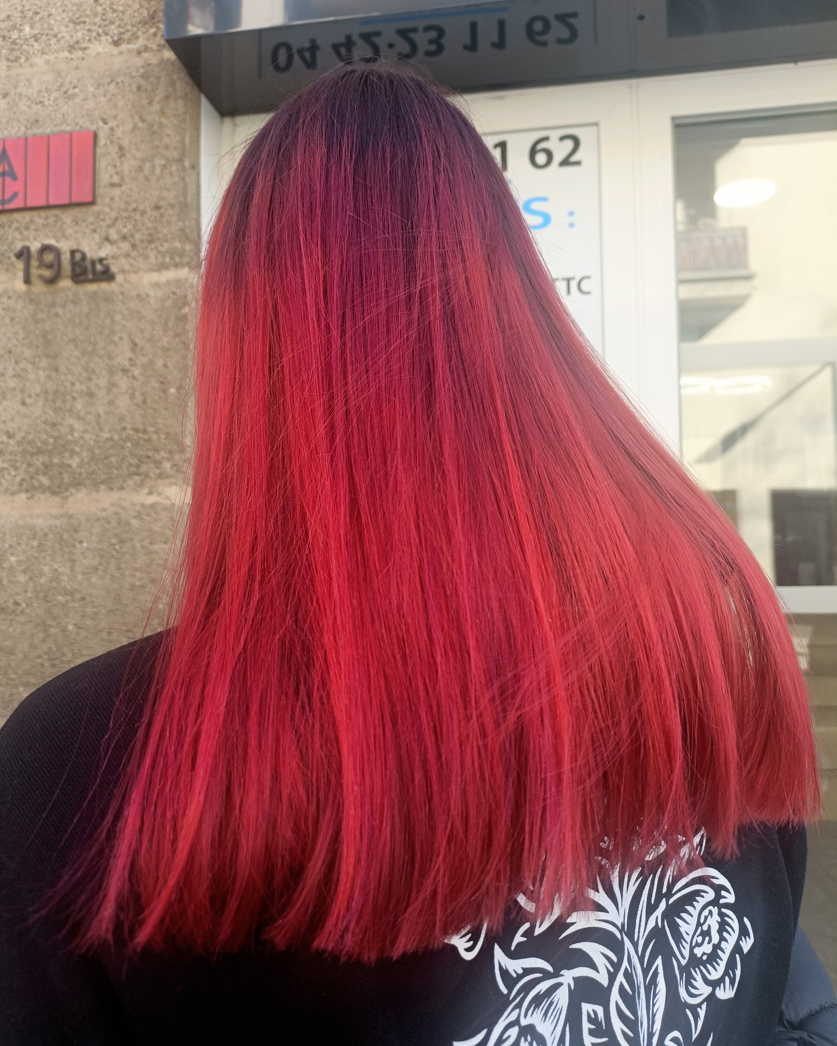 Tie And Dye Rouge Cheveux Mi Long k2JigrX96W6scM