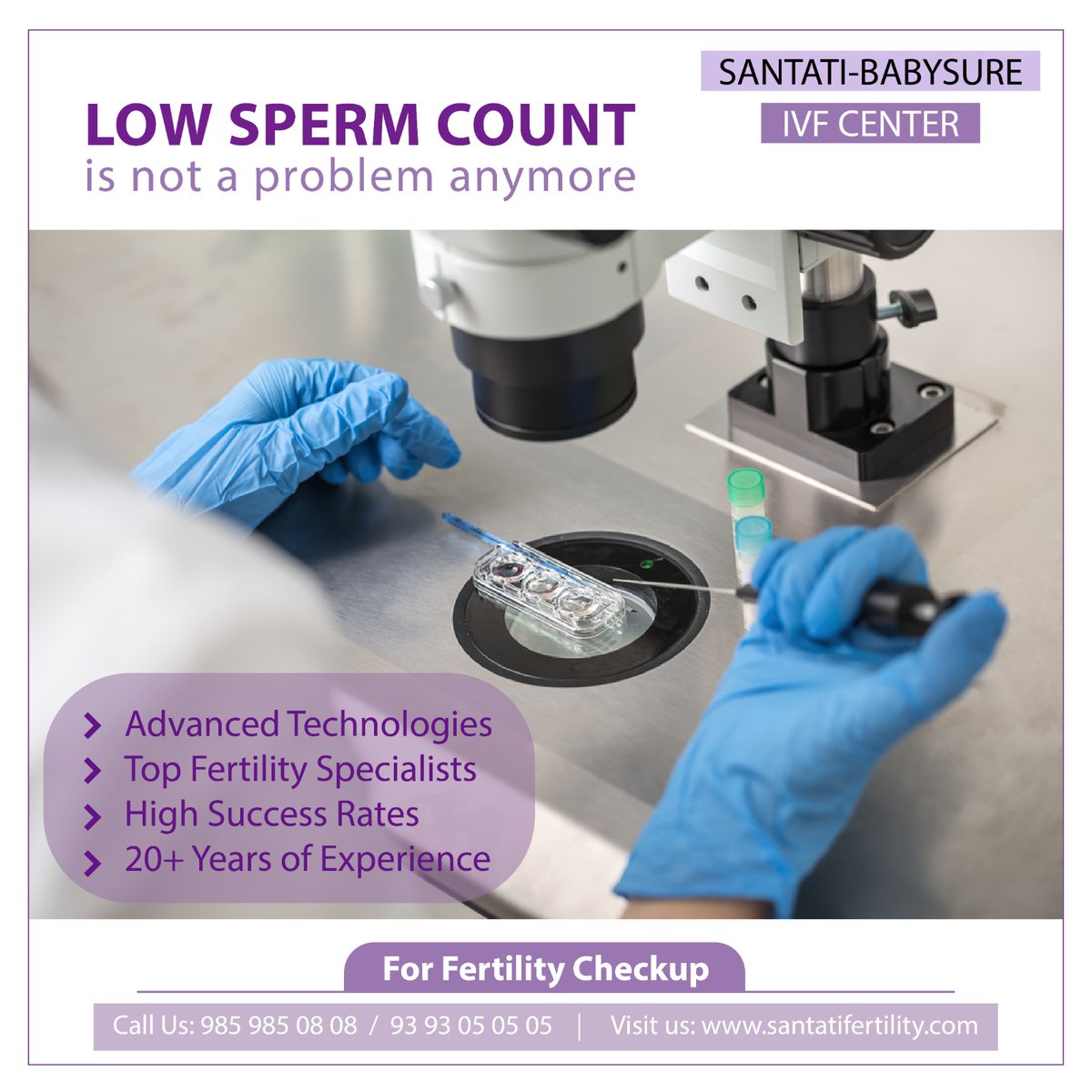 santatiIVF's tweet photo. Low Sperm Count is not a problem anymore.

Book your appointment today - https://t.co/zOSUilsFrb
or Call us on +91 985 985 08 08

#IVFClinic #IVFTreatment #FertilityTreatment #IVFSpecialist #IVFDoctors #ivfsuccess #lowspermcount https://t.co/t7o68hduNH