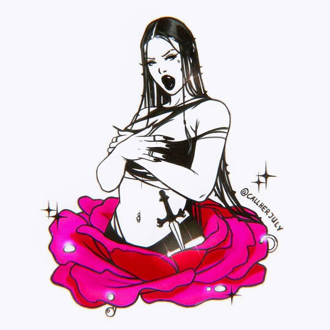 callherjuly's tweet photo. This! as a tattoo!🌹#art #illustration #tattoo https://t.co/YOtd2zaMkZ