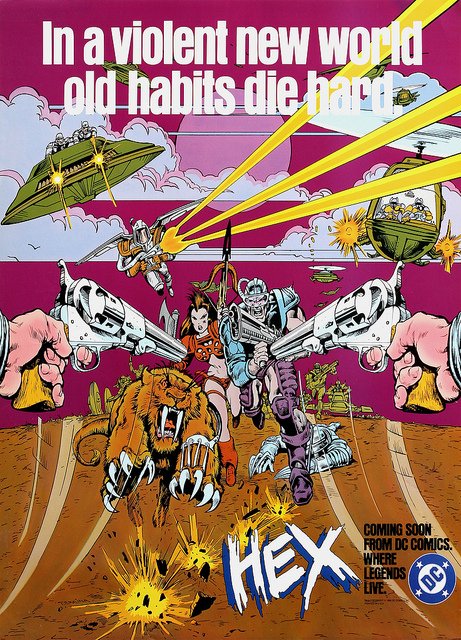 Promo for Hex 
(18 Issues Sep 1985 - Nov 1987)
#dccomics #jonahhex #comics #copperagecomics #comicscrypt 
#MichaelFleisher #MarkTexeira
#postapocalyptic
