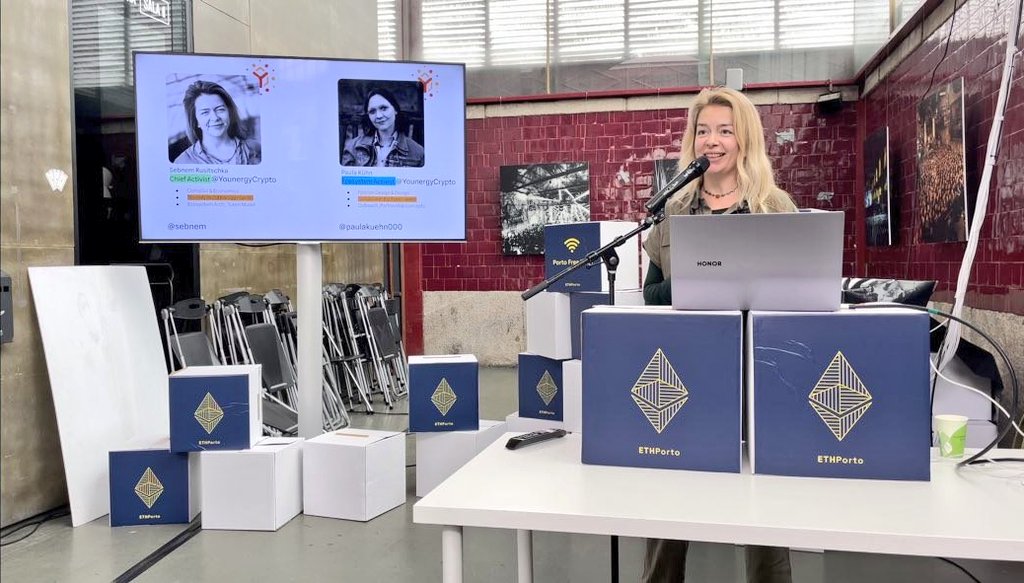 YounergyCrypto's tweet photo. One for signalling reputation: #YCo2
One for offering liquidity: #YC
https://t.co/zw9gBHN2dX
Here's the 🧵 from @eth_porto
presentation of @sebnem and @paulakuehn000,
@KERNEL0x fellows building on @gnosischain together with @MagicPowrd https://t.co/u9JrM7bNYd