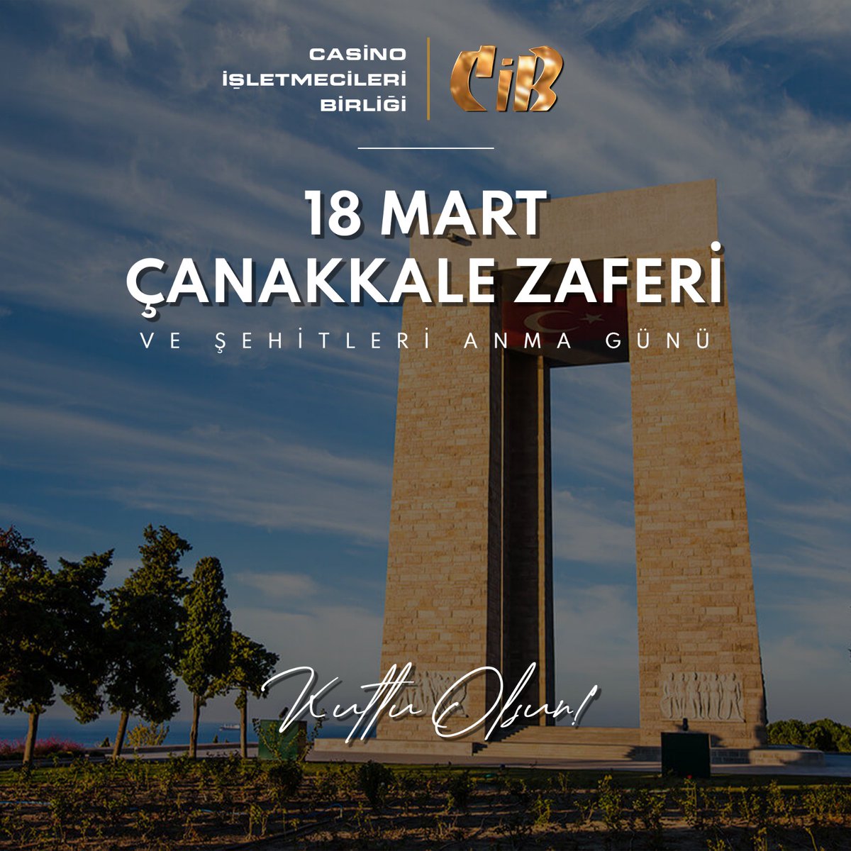 cyprus_casinos's tweet photo. Milletimizin unutulmayan kahramanlıklarla dolu Çanakkale Zaferi'nin 108. yıl dönünümde, Kurucu Önderimiz Mustafa Kemal Atatürk'ü, şehitlerimizi ve tüm gazilerimizi şükranla anıyor, rahmet diliyoruz.

#CİB #casinoişletmecilerbirliği #18mart #18martçanakkalezaferi https://t.co/lwWsZHueHc