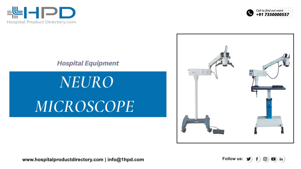 AkshataW2's tweet photo. Neuro Microscope Manufacturers contact details listed on the Hospital Product Directory.

Visit: https://t.co/rN8T5915kT

#neuromicroscope
#medicalequipment
#medicalsuppliers
#hospitalproductdirectory https://t.co/v0VyZS5rCO