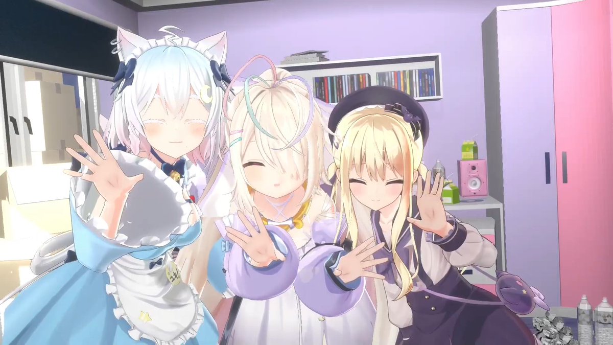 「3人共かわいいね～!#九楽ライ3D 」|🐬sinnkunn⭐🧸💝🦇☪️🍨💕👑🔮🐏🍄🍒🍋🐜🍖🐾💥💫🌃🎩のイラスト