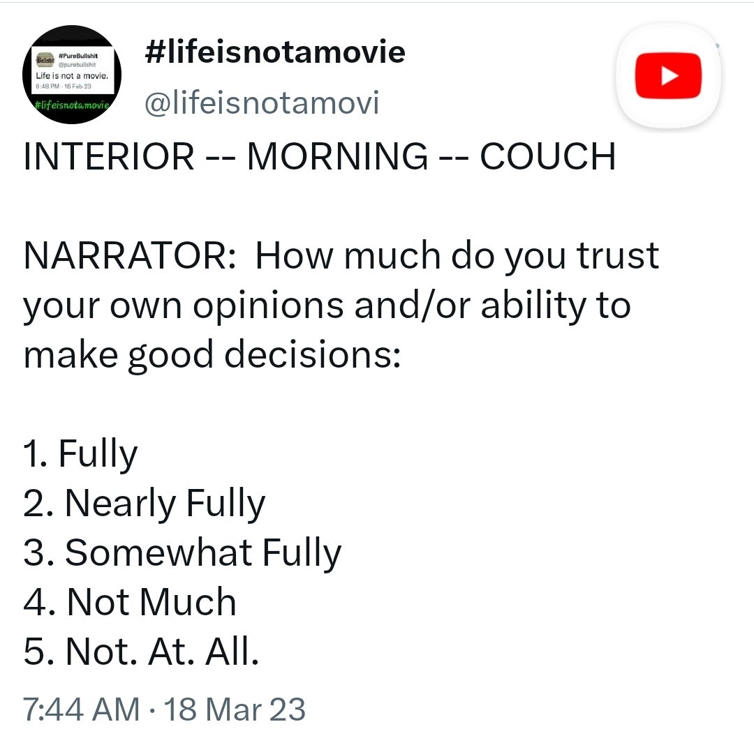 #lifeisnotamovie #trustingyourself