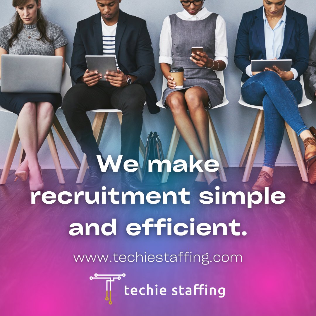 StaffingTechie's tweet photo. What do we do? 🧐
💡 The best we can to make recruitment simple and efficient.
Learn about our assistance in detail, at:
🌐 https://t.co/OJPiAtnT3I
Share with a friend who might be interested.
#techiestaffing #recruitment #hiring #recruitmentagency #recruiters #hiringjobs https://t.co/vxJo7fwipO