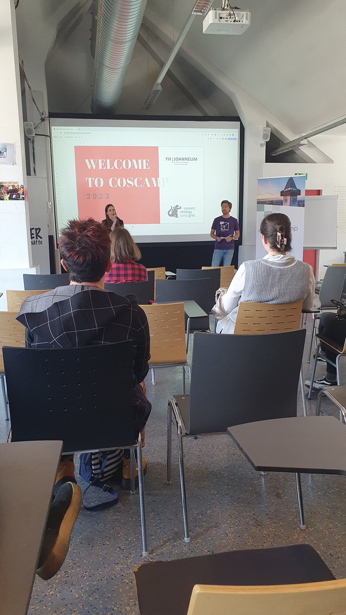 Real people <a href="/fh_joanneum/">FH JOANNEUM</a> @ #coscamp after a looong time.💫 So nice to be here today.🙂 #waitingforthesessions