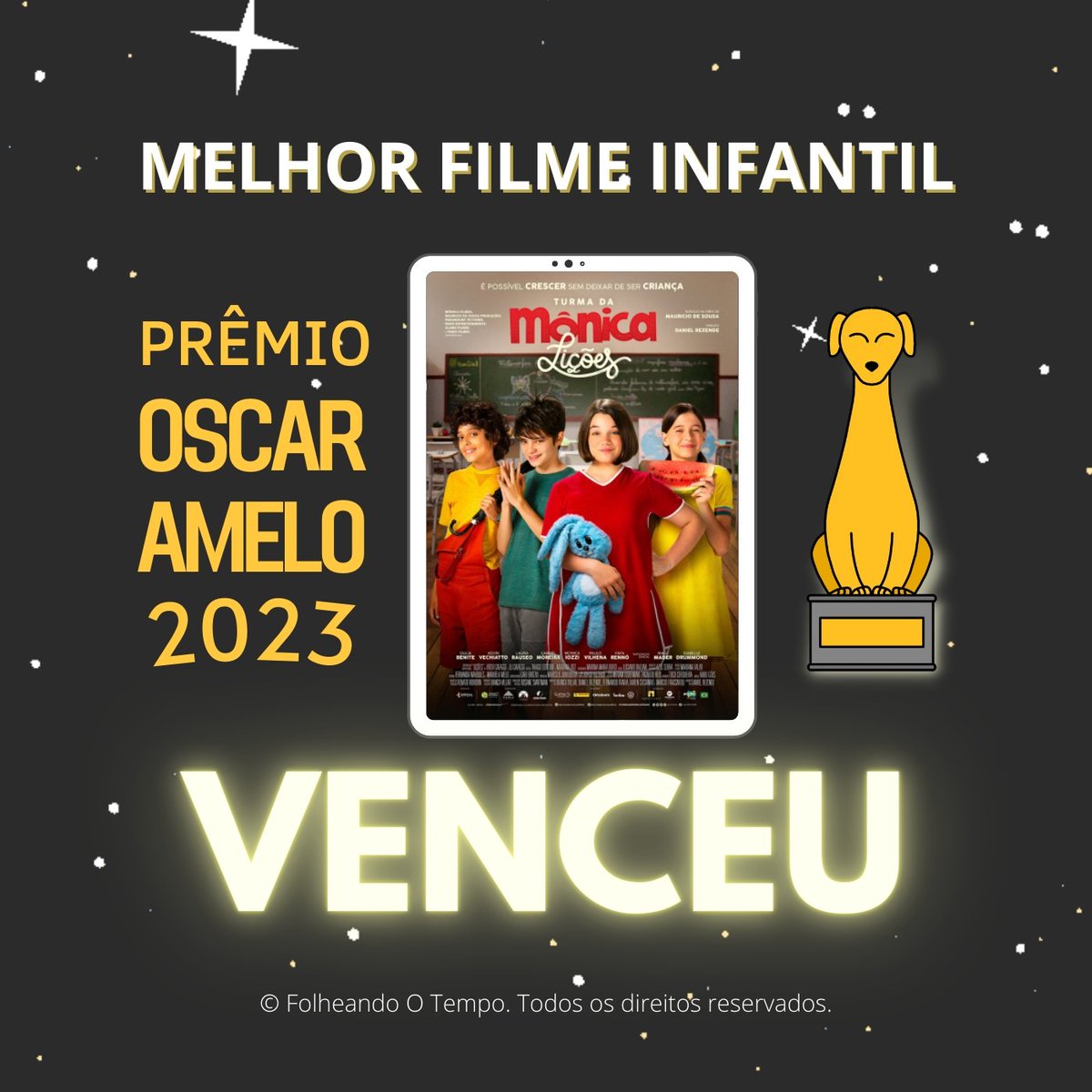 MulherTransArg's tweet photo. VENCEDOR DO OSCAR-AMELO 2023

🍉 MELHOR FILME INFANTIL: Turma da Mônica 2 Lições

🏆 ASSISTA AO PRÊMIO: https://t.co/qKvhn6HcE2

© Folheando O Tempo. Todos os direitos reservados.

@mauriciodesousa @mausousa @giuliabenite @turmadamonica

#oscaramelo #oscaramelo2023 #oscar2023 https://t.co/vD4HpYUIXw