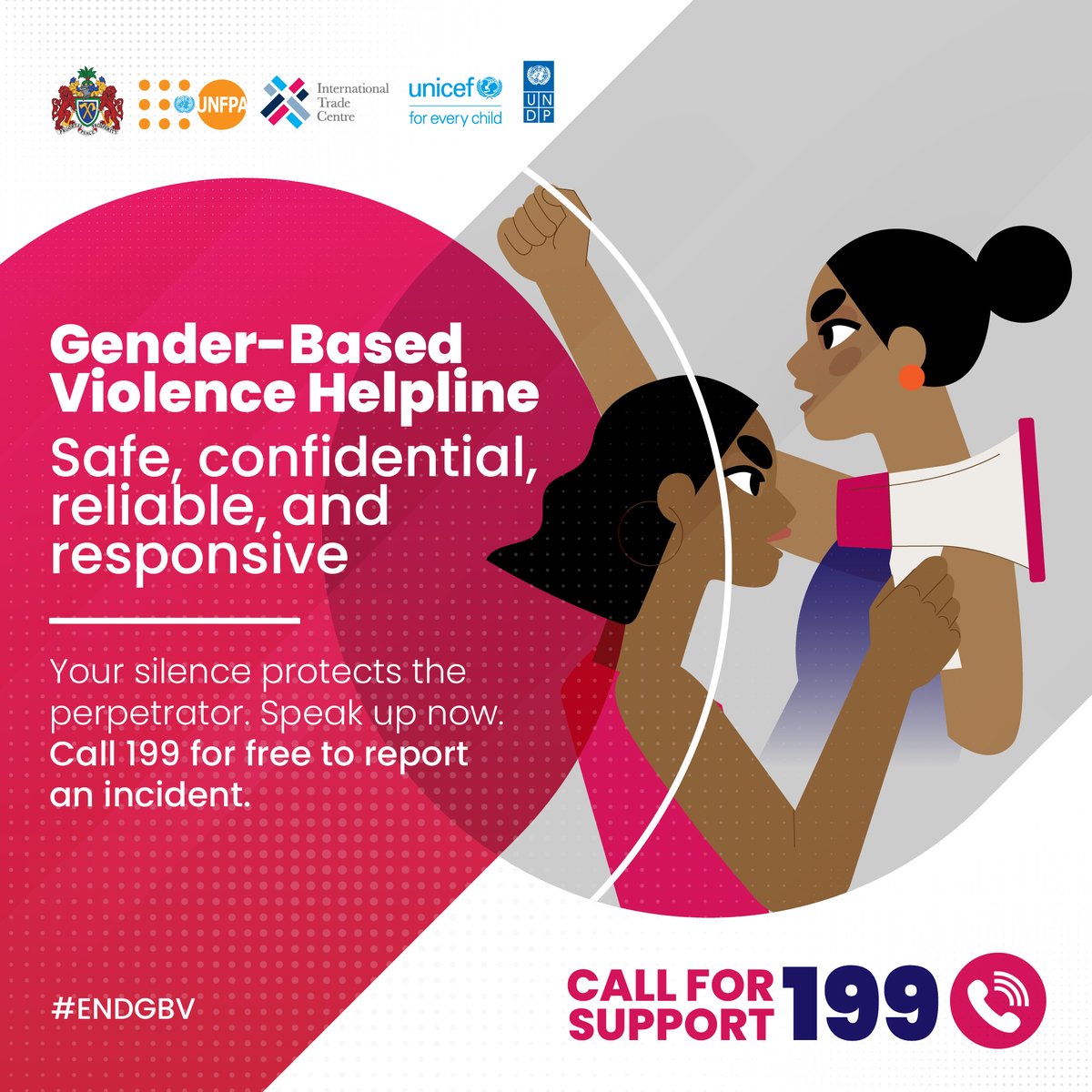 Have you ever suffered from physical, sexual and psychological violence?

#SpeakUP Now!

Help is here ➡️☎️1⃣9⃣9⃣ today!