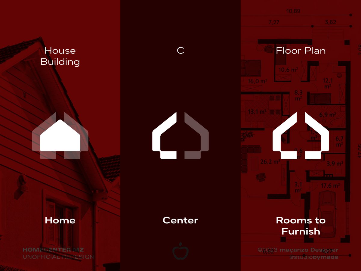 StudiobyMADE's tweet photo. (Unofficial) HomeCenter MZ Redesign
The challenge was to put the home at the center as a negative to symbolize a big empty room ready to be furnished.
© 2023 maçanzo Designer
#logodesign #branding #maçanzo #studiobyMADE #byMADE https://t.co/UrbNi8ud0s