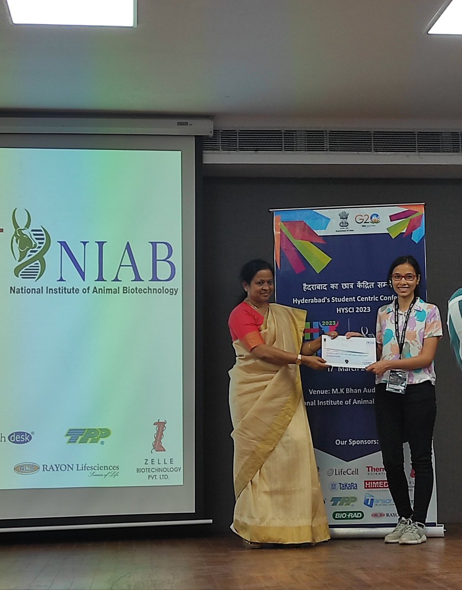 hippo_campy's tweet photo. Folks of @ccmb_csir were brilliant yesterday @HySciConference! 
@ppant95 &amp; @sheminMM bagged the 1st &amp; 2nd prizes for oral presentation. @SakshiShambhav1 &amp; @adroitshaik1 shared the third prize in poster. &amp; @HarshitWise got the best sci-fiction. 🥳 #hysci2023 (1/3) https://t.co/0oqLZZIraU