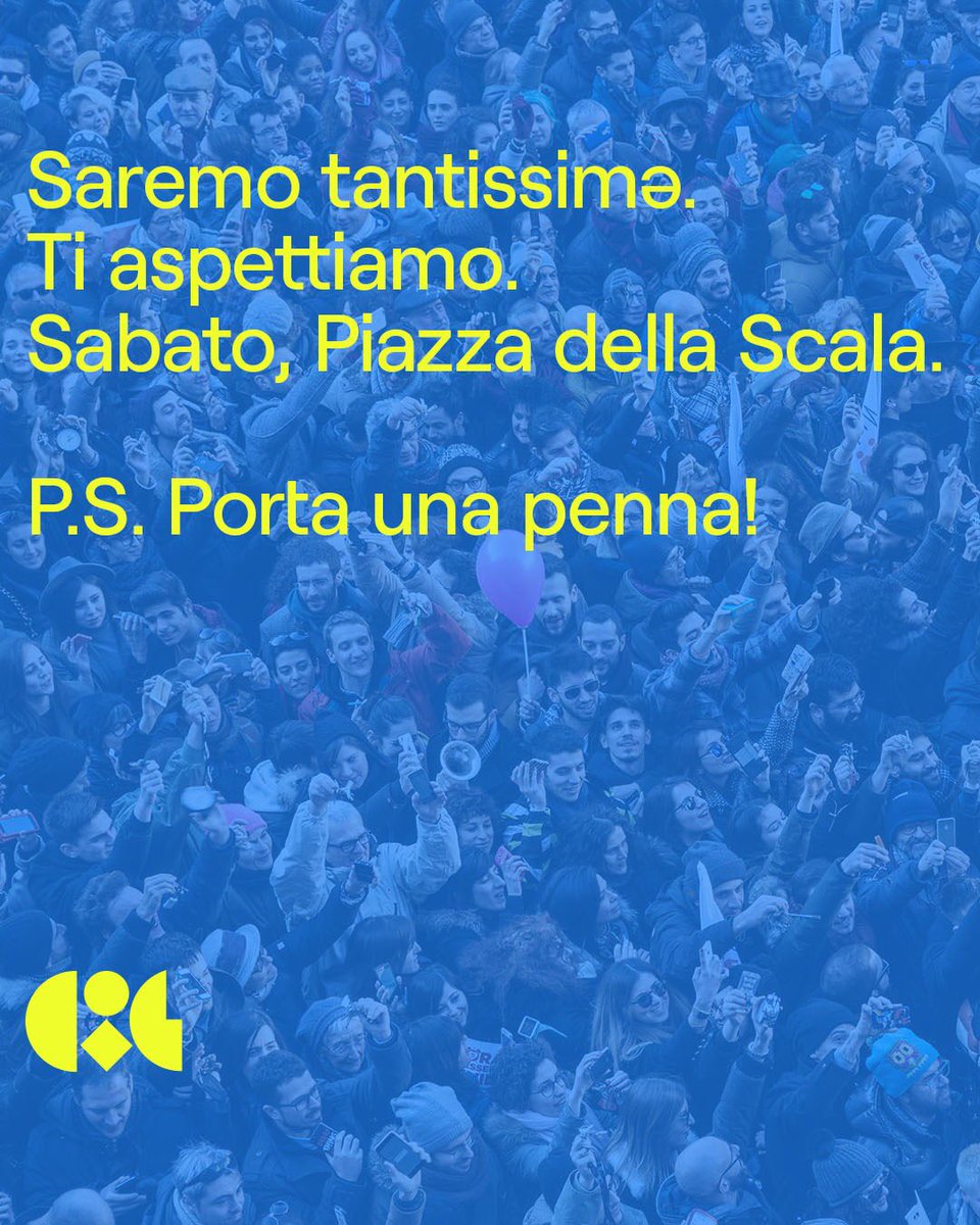 Che paura fa la piena uguaglianza? 

Lo chiediamo oggi alle 15:00, in Piazza della Scala, a Milano. Per tutte le famiglie, al fianco di <a href="/FamArcobaleno/">Famiglie Arcobaleno</a> e <a href="/isentinelli/">@isentinellidimilano</a>. Porta con te una penna 🖊️ 

#giùlemani #LGBTQIA #famigliearcobaleno #diritti #cigarcigaymilano <a href="/Arcigay/">Arcigay</a>