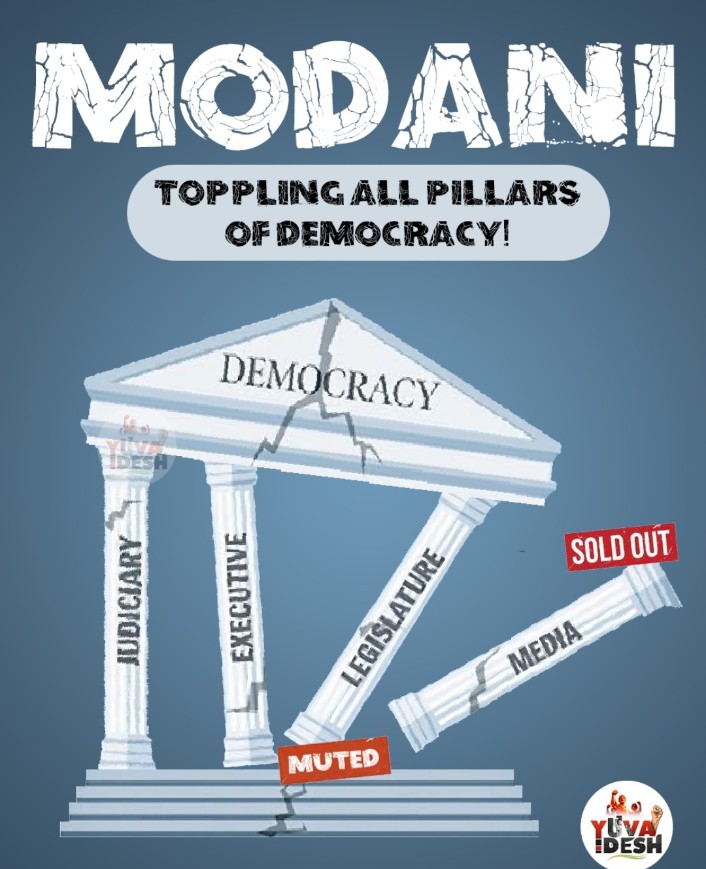 azaadprodhani's tweet photo. MODANI bought NDTV as they failed to buy imandar &amp; brave journalist Ravish Kumar .
MODANI engaged their Troll army to abuse #CJIDYChandrachud as they failed to buy imandar &amp; brave CJI Chandrachud.
 MODANI has no aukat to buy Ravish &amp; Chandrachud
#RahulGandhi https://t.co/ZQObwVwxXm